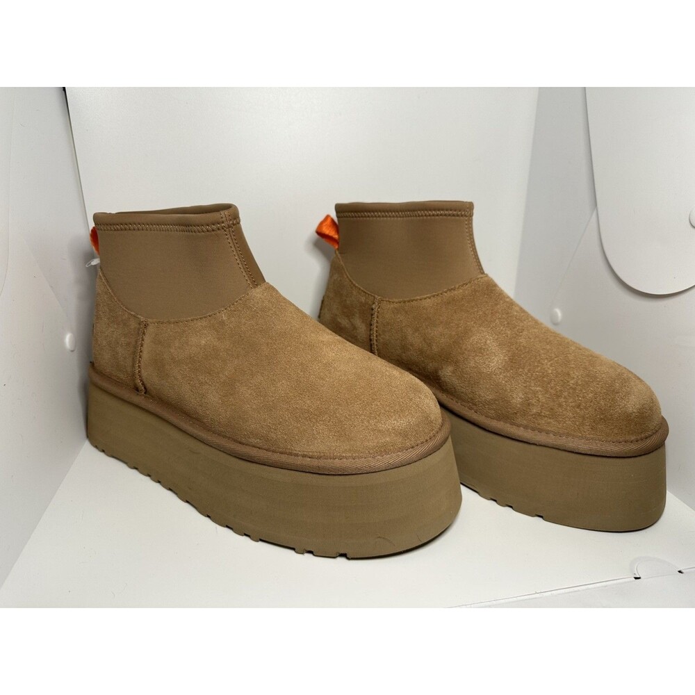 UGG Classic Mini Dipper Platform Women's Boots 1168170 Size 8 NWOB chestnut tan